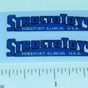 Pair Structo Toys Blue Door Logo Stickers Main Image