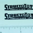 Pair Structo Toys Black Door Logo Stickers Main Image