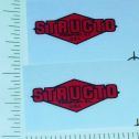 Pair Structo Red/Black Diamond Style Door Stickers Main Image