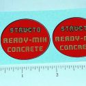 Pair Structo Ready Mix Cement Truck Stickers Main Image