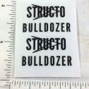 Pair Structo Bulldozer Construction Toy Replacement Stickers Main Image