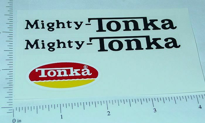 60's MIGHTY TONKA DUMP #900 DECAL SET WITH GRILL LOGO 