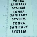 Tonka Sanitary System Truck Sticker Set Main Image