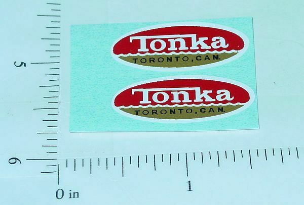 Pair 1970-73 Tonka Oval Logo Stickers             TK-001E 