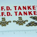 Tonka 1958 TFD Tanker Truck Sticker Set Main Image
