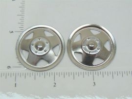 Set of 2 Plated Tonka Triangle Hole Hubcap Toy Part