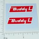 Pair Buddy L Red/White Door Stickers Main Image