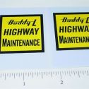 Pair Buddy L Hiway Maintenance Vehicle Stickers Main Image