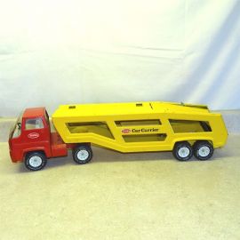 Vintage Tonka Cab Over Car Carrier Semi Truck, Pressed Steel Toy