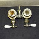Vintage Central Cleveland Brass Faucet, Porcelain Hot Cold Handles, Claw Tub Alternate View 3