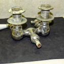 Vintage Central Cleveland Brass Faucet, Porcelain Hot Cold Handles, Claw Tub Alternate View 4