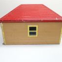 Vintage Metal Garage with Working Fold Up Door-Tan w/ yellow trim and red roof. Alternate View 4