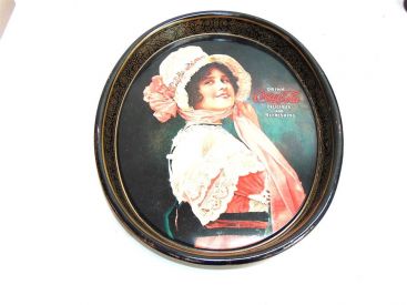 Vintage Coca Cola-Betty Girl 1914 Advertising-1972 repro Metal Serving Tray Main Image