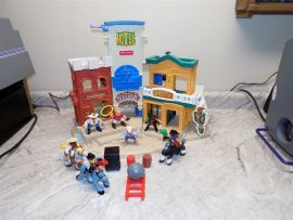 Vintage Fisher Price Great Adventure Western Town w/Assorted Figures & Misc