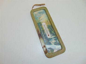 Antique Advertising Thermometer-F.G. Lohman-Hudson and Essex Agency Amherst, WI Main Image