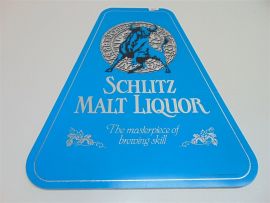 Vintage Schlitz Malt Liquor Stand Up Sign #2-Plastic/Foil on Fibreboard 1981
