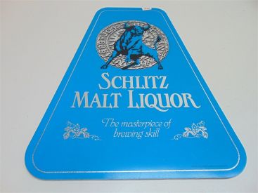Vintage Schlitz Malt Liquor Stand Up Sign #2-Plastic/Foil on Fibreboard 1981 Main Image
