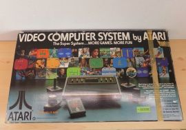 1978 Atari CX-2600 Console Light Sixer w/ Original Box, Extra Controllers,Manuals & Games