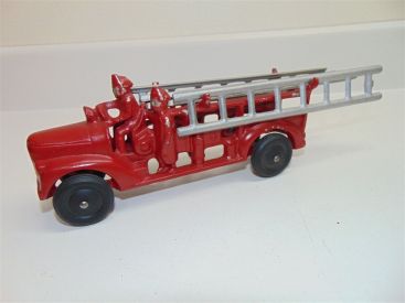 Vintage 1950's Freeport Toy Cast Iron Hook and Ladder Fire Truck-Good Condition Main Image Vintage 1950's Freeport Toy Cast Iron Hook and Ladder Fire Truck-Good Condition Main Image