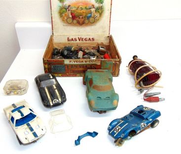 Vintage Slot car Parts Lot Bodies-Chassis-Motors-Wheels-??-Untested Main Image
