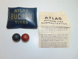 Vintage Atlas Bucron Tires Rubber Ball Tire Compound Demonstrator Kit 1960'S