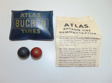 Vintage Atlas Bucron Tires Rubber Ball Tire Compound Demonstrator Kit 1960'S Main Image Vintage Atlas Bucron Tires Rubber Ball Tire Compound Demonstrator Kit 1960'S Main Image