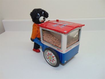 Vintage Nomura Toy "The Jolly Peanut Vendor" Battery Tin Toy Japan -not working Main Image Vintage Nomura Toy "The Jolly Peanut Vendor" Battery Tin Toy Japan -not working Main Image