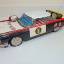 Vintage 1950's Ichiko Tin Litho Toy Friction Car Highway Patrol Police Car 11 in Main Image
