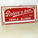 Vintage Pieters's Bier, Beer Sign, Cardboard Velour, Triple Blonde, 12.75" Alternate View 6