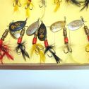 Vintage "The Colonel" Spinner 12 Lure Display gold-silver-black-original box Alternate View 3