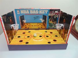 Vintage Cadaco #267 NBA Bas-Ket Basketball Miniature Shooting Game-Works