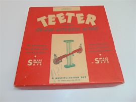 Vintage 1944 Teeter Zig Zag See Saw Toy-Multipl-Aktion Toy Co. Minneapolis-Works