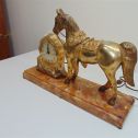 Vintage Cast Horse and Clock shelf/desk Decoration-Clock does not work-Used-Fair Alternate View 2