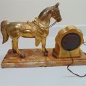 Vintage Cast Horse and Clock shelf/desk Decoration-Clock does not work-Used-Fair Alternate View 6