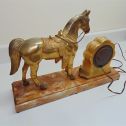 Vintage Cast Horse and Clock shelf/desk Decoration-Clock does not work-Used-Fair Alternate View 5