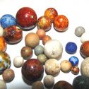 Vintage Lot Of 100 Vintage Antique Marbles - Stone - Ceramic - Clay Alternate View 2