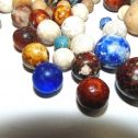 Vintage Lot Of 100 Vintage Antique Marbles - Stone - Ceramic - Clay Alternate View 1