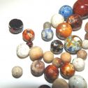 Vintage Lot Of 100 Vintage Antique Marbles - Stone - Ceramic - Clay Alternate View 7