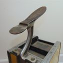 Vintage Shoe Shine Box with Foot Rest, Storage, and Signage-Anti slip Base-Good Alternate View 3