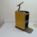 Vintage Shoe Shine Box with Foot Rest, Storage, and Signage-Anti slip Base-Good Alternate View 1