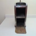 Vintage Shoe Shine Box with Foot Rest, Storage, and Signage-Anti slip Base-Good Alternate View 5