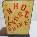 Vintage Shoe Shine Box with Foot Rest, Storage, and Signage-Anti slip Base-Good Alternate View 9