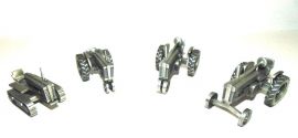 Vintage Spec-Cast John Deere Pewter Tractors Lot of 4-Model 60,MT,MC 1:43 no box