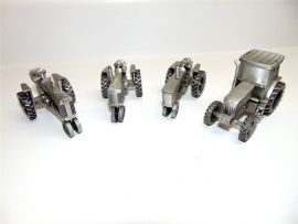 Vintage Spec-Cast John Deere Pewter Tractors Lot-4-7800,4030,830,730-1:43 no box