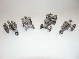 Vintage Spec-Cast John Deere Pewter Tractors Lot-4-B,H, Waterloo Boy-1:43 no box