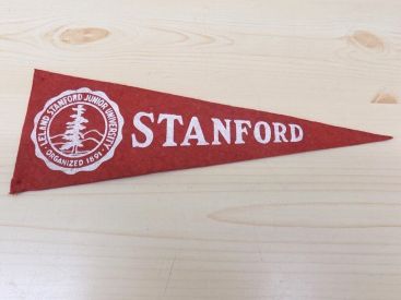 Vintage Stanford Junior University Felt Pennant Flag Main Image Vintage Stanford Junior University Felt Pennant Flag Main Image