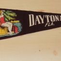 Vintage Daytona Beach Fla. Felt Pennant Flags w/Woman in Swimsuit Graphic Main Image