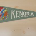 Vintage Kenora, Canada Felt Pennant Flag w/Indian in Headdress Graphic Main Image