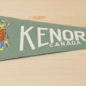 Vintage Kenora, Canada Felt Pennant Flag w/Indian in Headdress Graphic Alternate View 1