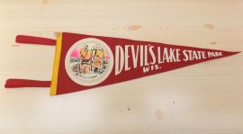Vintage Devil's Lake State Park Felt Pennant Flag